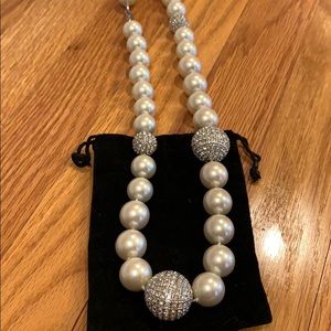 Vintage Pearl & Crystal Necklace